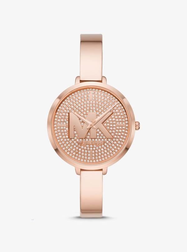 Damske Rose Gold-tone Hodinky Michael Kors Charley Pavé Ruzove Zlate - Hodinky Michael Kors Lacne | MVOHS-6205